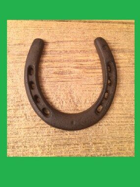 One Cast Iron Large Horseshoe 5" tall by 4 3/4" wide One (1) 05208